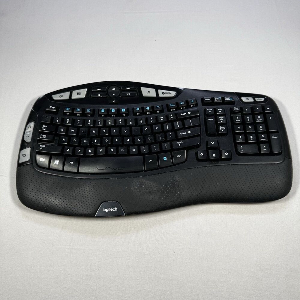 Logitech Wave K350 Ergonomic Wireless Keyboard Only - No Dongle or Mouse